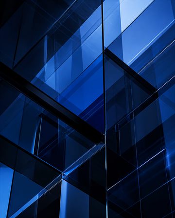 Blue digital architecture artwork